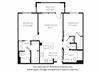 B1-W Two Bedroom Two Bath Floor Plan B1-W Two Bedroom Two Bath Floor Plan at Blu Harbor by Windsor, Redwood City, California